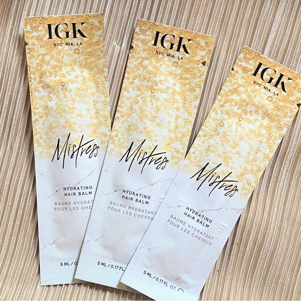 3 IGK Mistress Hydrating Hair Balm Sample Pack